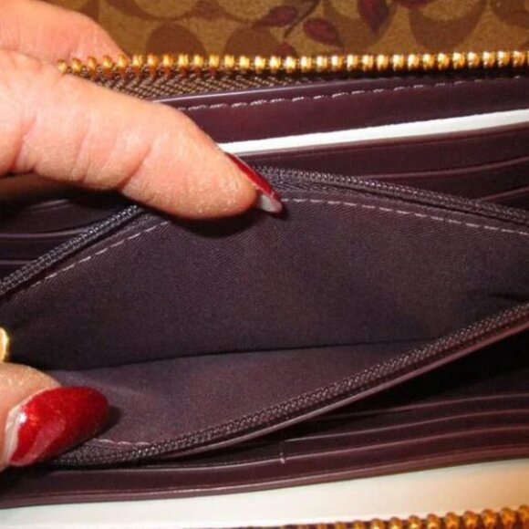 Coach Prairie Satchel & Accord. Wallet Victorian Floral Khaki Berry - Picture 10 of 12